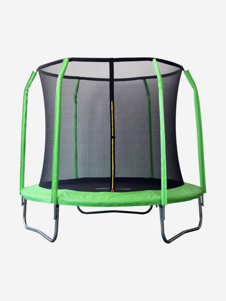 Батут 8FT 2,44м SportElite фиберглас, с защитной сеткой внутрь, салатовый, GB30201-8 FT
