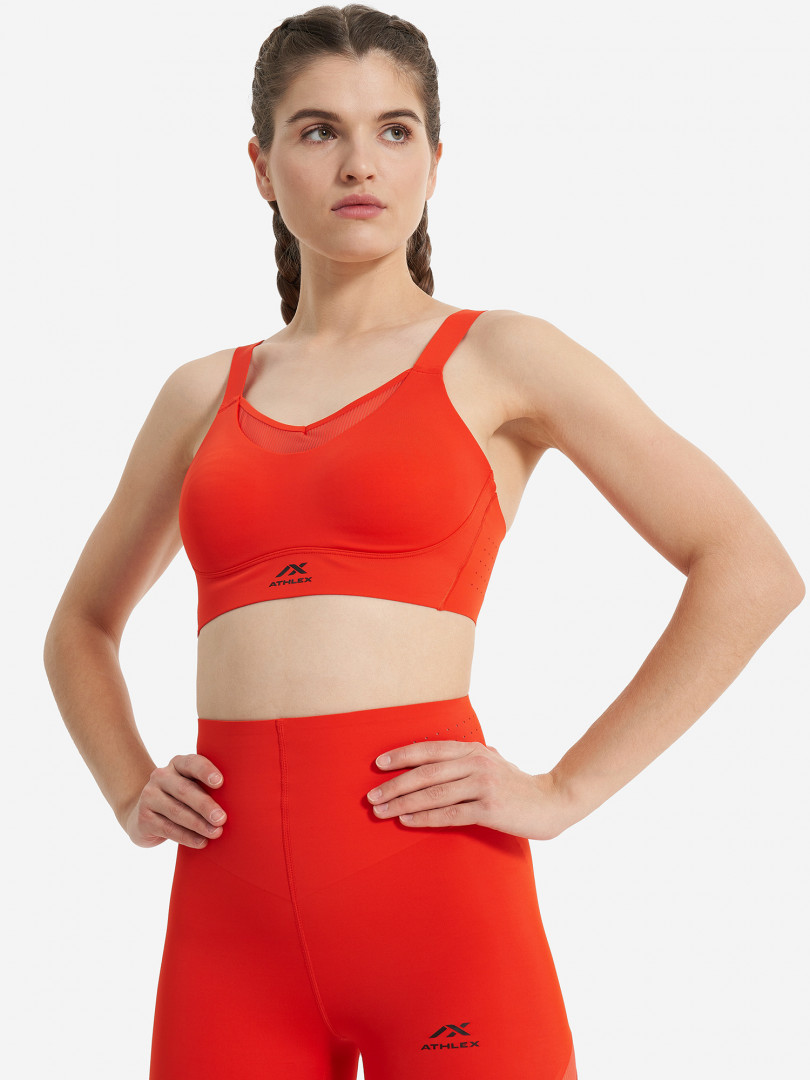 фото Спортивный топ бра athlex, красный
