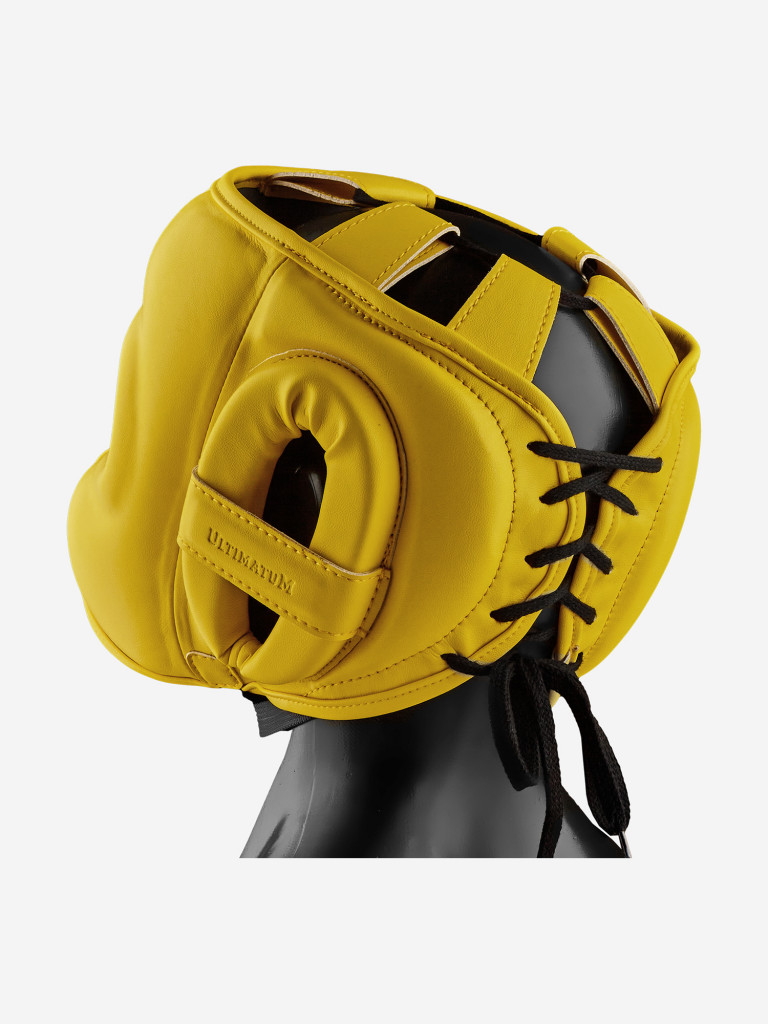 Боксёрский шлем с бампером ULTIMATUM BOXING GEN5FB HTN YELLOW с алькантарой