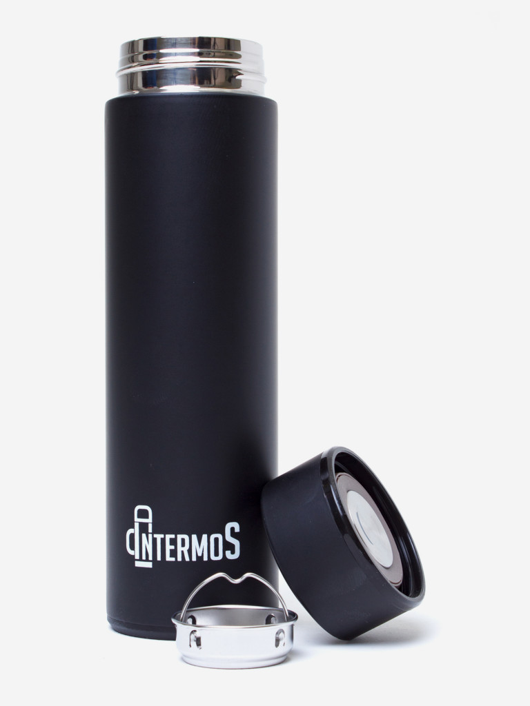Термос с узким горлом с фильтром для чая Intermos, 500 мл, черный