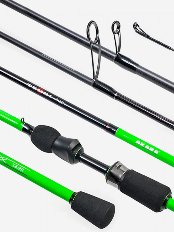 Спиннинг штекерный углеволоконный 2 колена Akara Teuri LS702 TX-30 (3,5-12) 2,1 м
