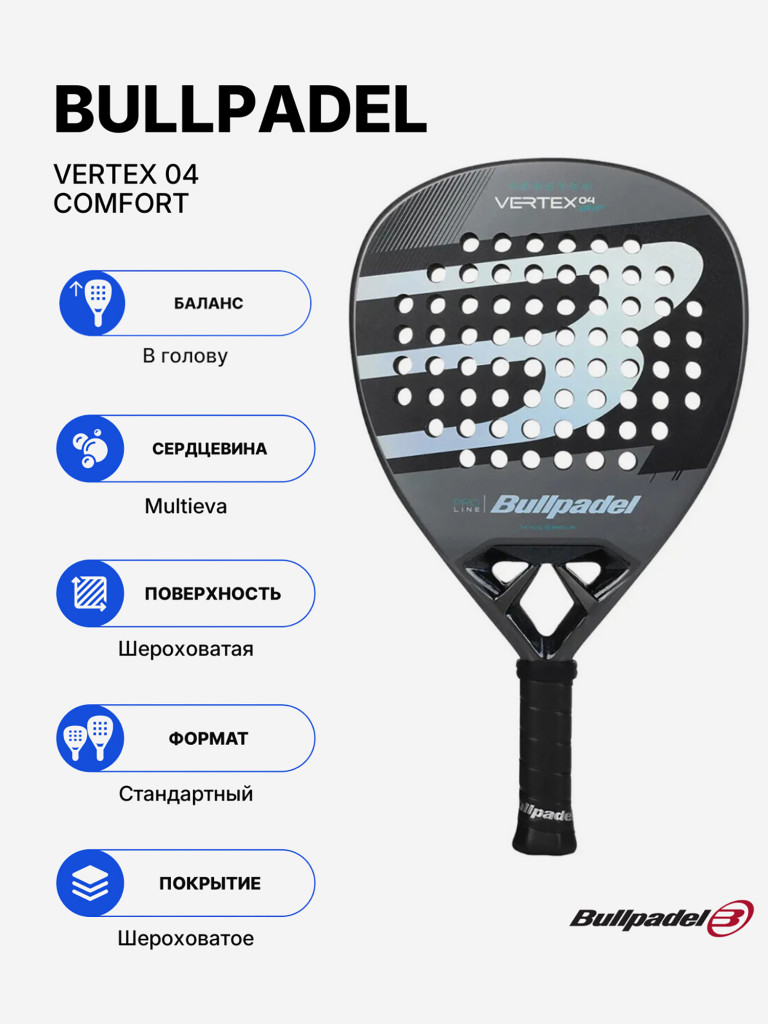 Комплект Bullpadel Vertex 04 Comfort Pro Line 2026