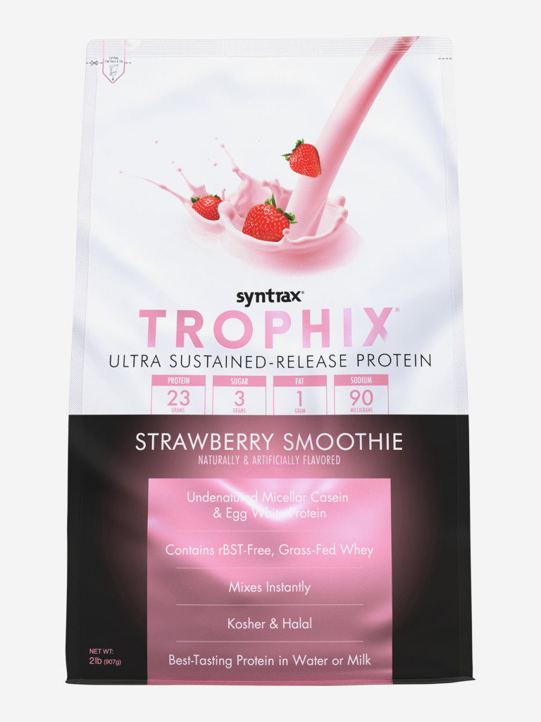 Протеин Syntrax Trophix, 907 г, Клубничный смузи