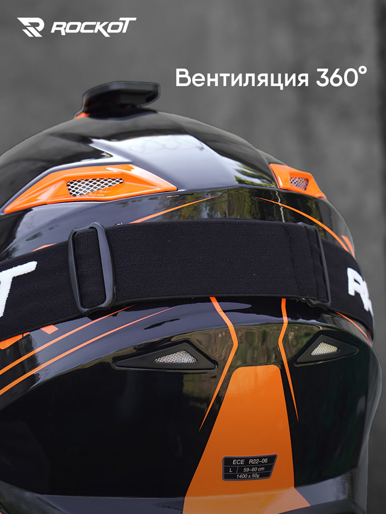 Шлем кроссовый ROCKOT RM-217