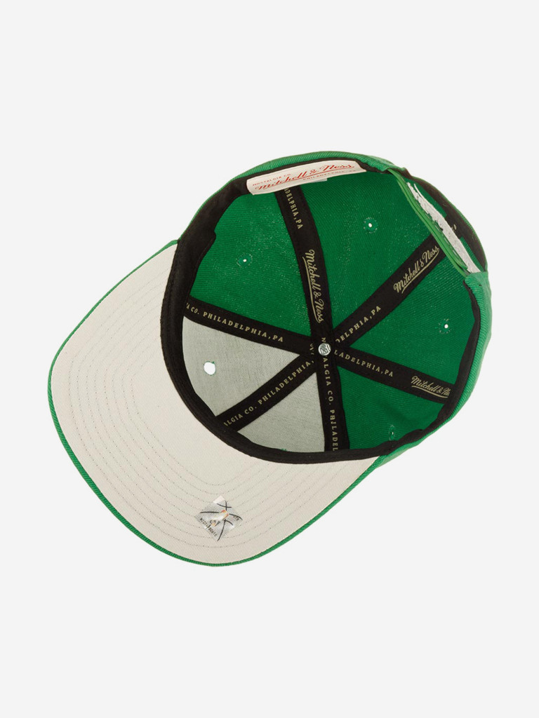 Бейсболка с прямым козырьком MITCHELL NESS 6HSSJS19078-BCEKYGN Boston Celtics NBA