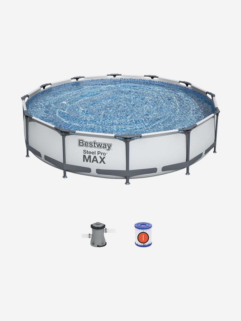 Бассейн Bestway 366 х 76 см Steel Pro Max 56416 каркасный + фильтр-насос, 6473 л
