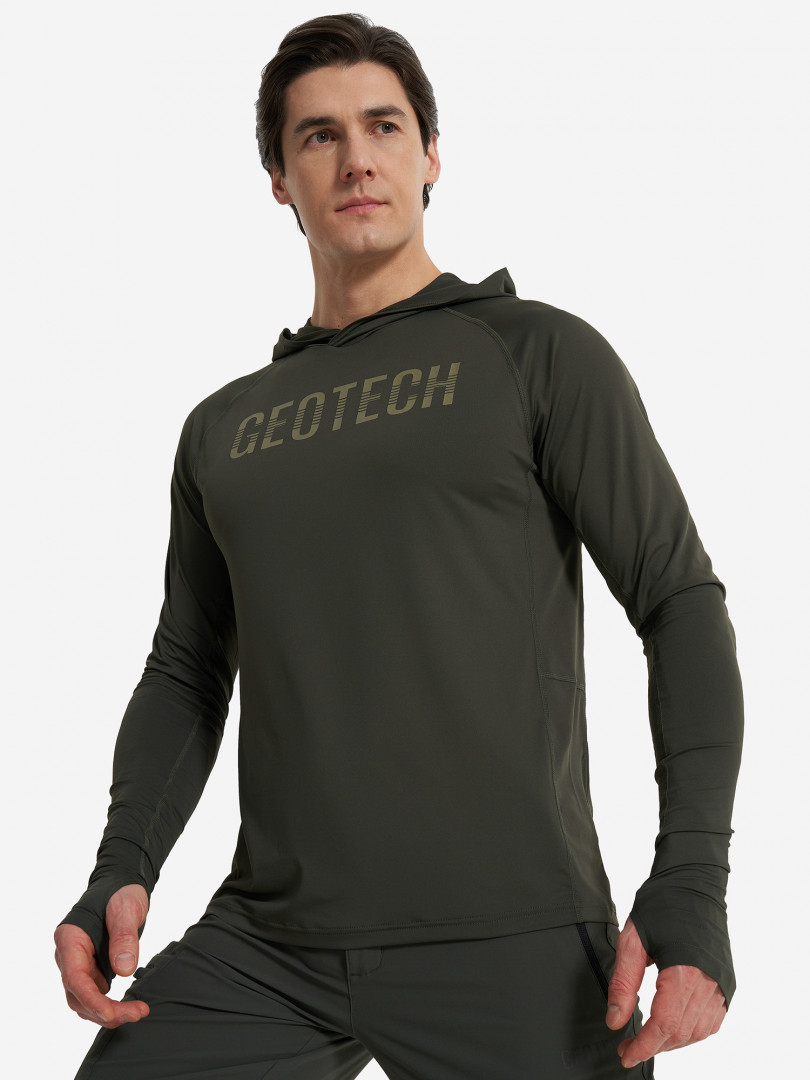 Лонгслив мужской Geotech, Зеленый