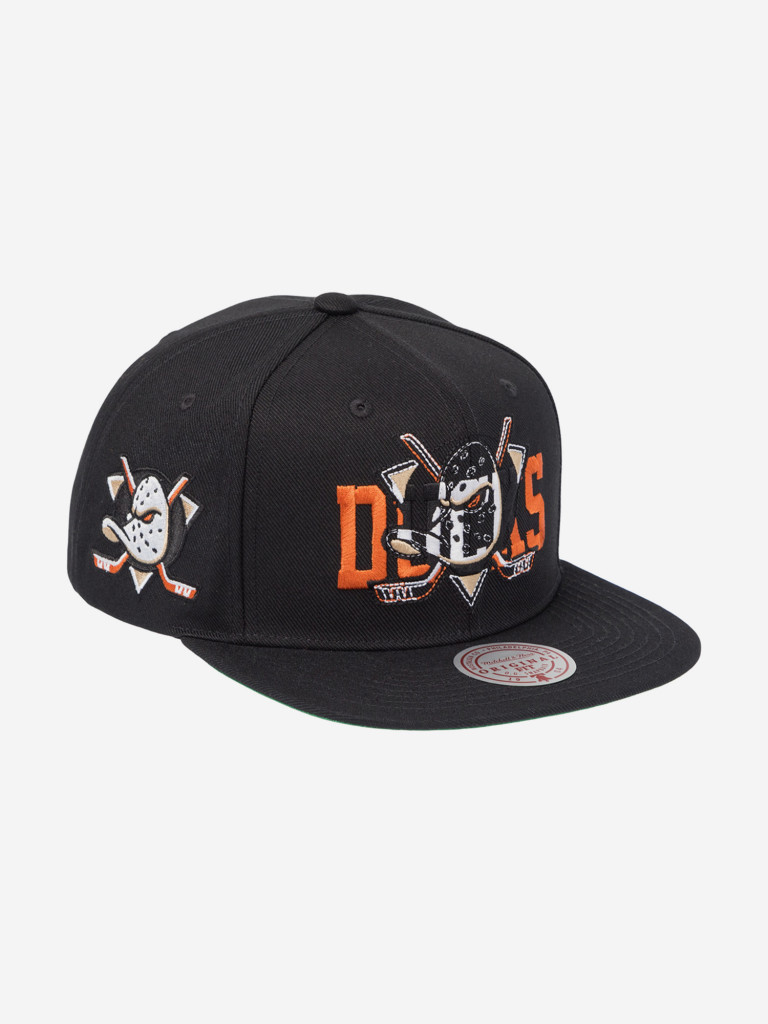 Бейсболка с прямым козырьком MITCHELL NESS HS9642-ADUBLCK Anaheim Ducks NHL (черный)