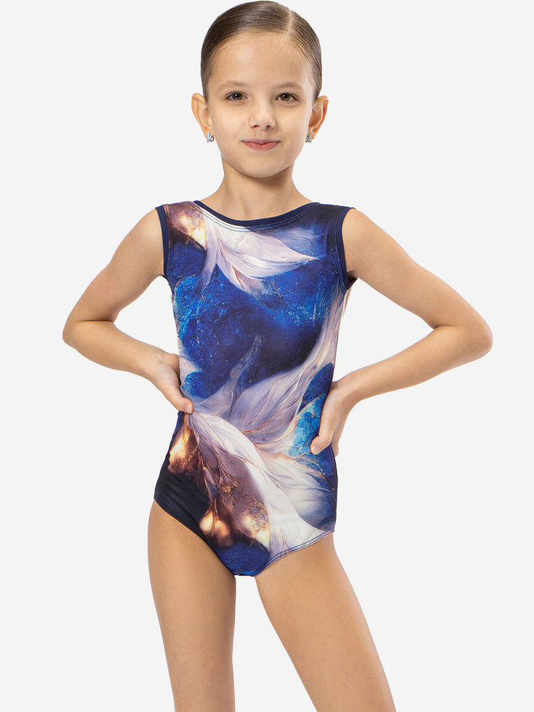 Боди детское для гимнастики и танцев ШарЛиС для девочки Sky blue