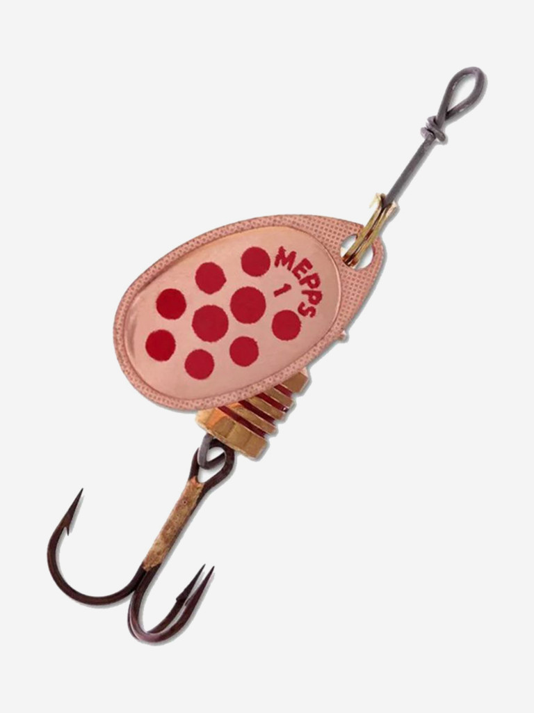 Блесна для рыбалки вертушка Mepps AGLIA PTS, 1, Copper/Red dots, 5 штук в комплекте
