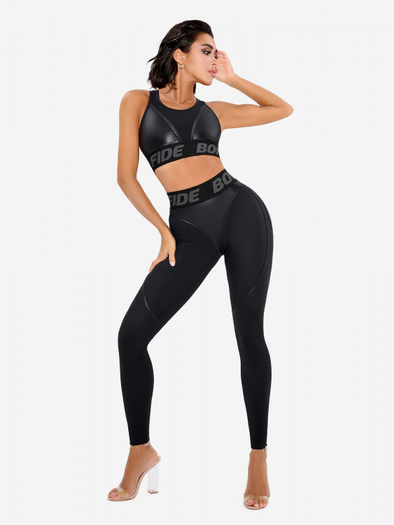 Спортивный топ бра Bona Fide Top For Top "Black Skin"