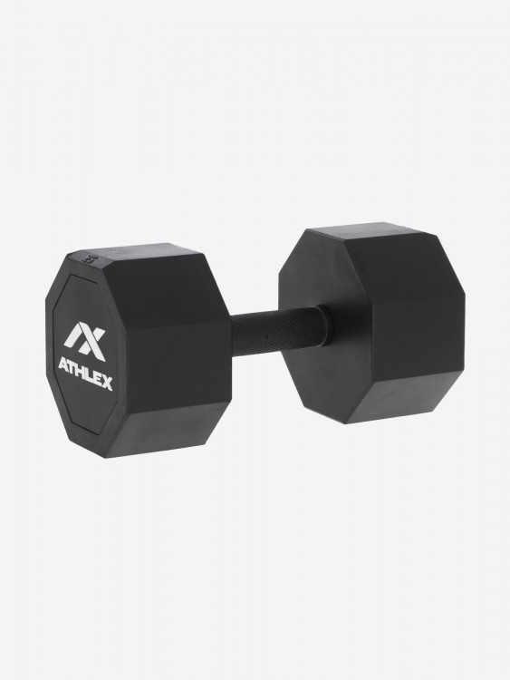 Гантель гексагональная обрезиненная Athlex, 25 кг