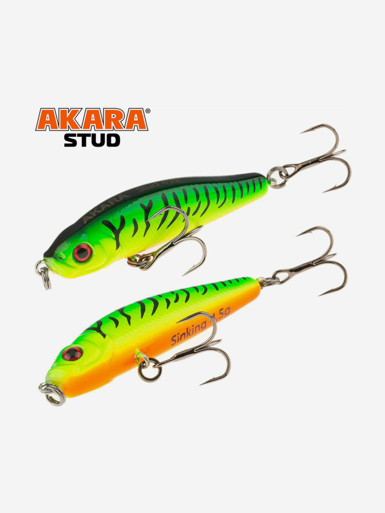 Воблер Akara Stud 45S стикбейт тонущий на окуня, жереха, язя 4,5гр A-68