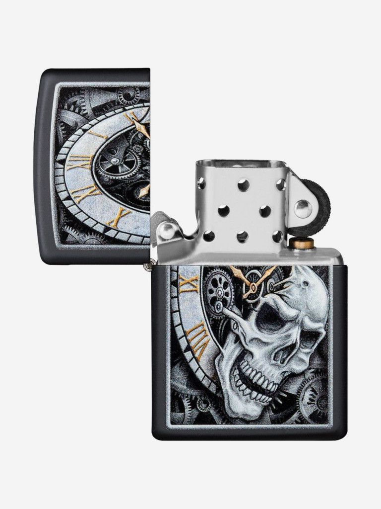 Зажигалка бензиновая ZIPPO 29854 Skull Clock