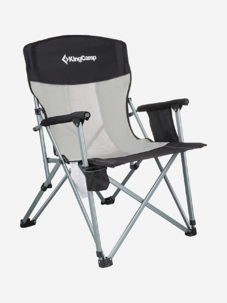 Кресло складное 3825 Hard Arm Chair cталь, 59х83х95см, черный-серый