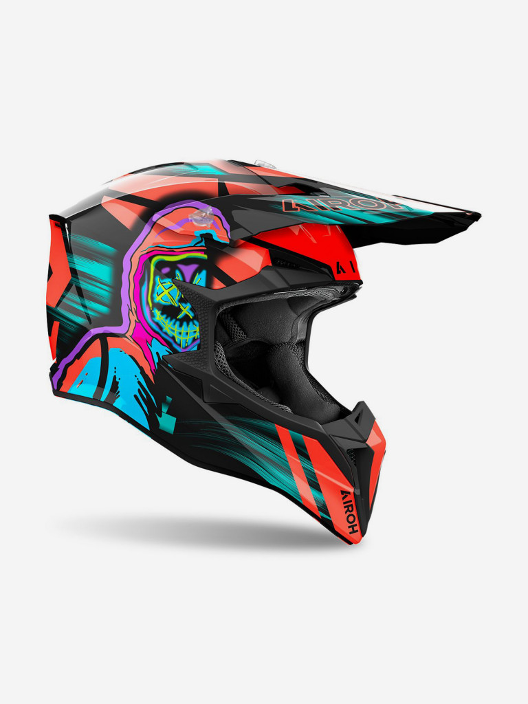 Мотошлем Кроссовый Airoh WRAAP CYBER Orange Gloss