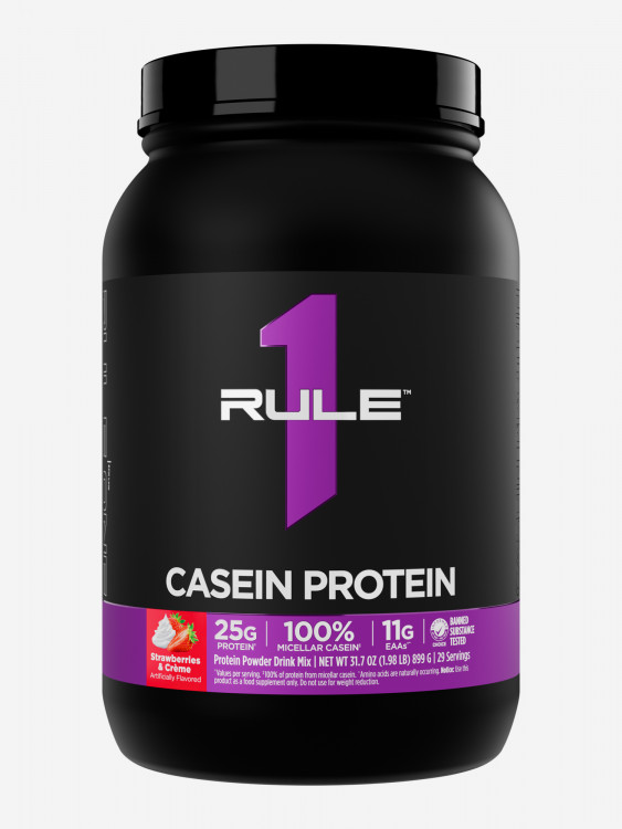 Протеин Rule 1 Casein Protein, 899 г, Клубника со сливками