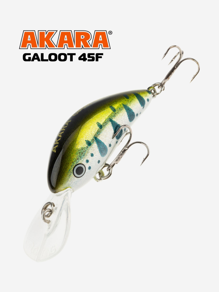 Воблер Akara Galoot плавающий, кренк, на окуня, щуку, голавля 45F 3,5 гр. A156