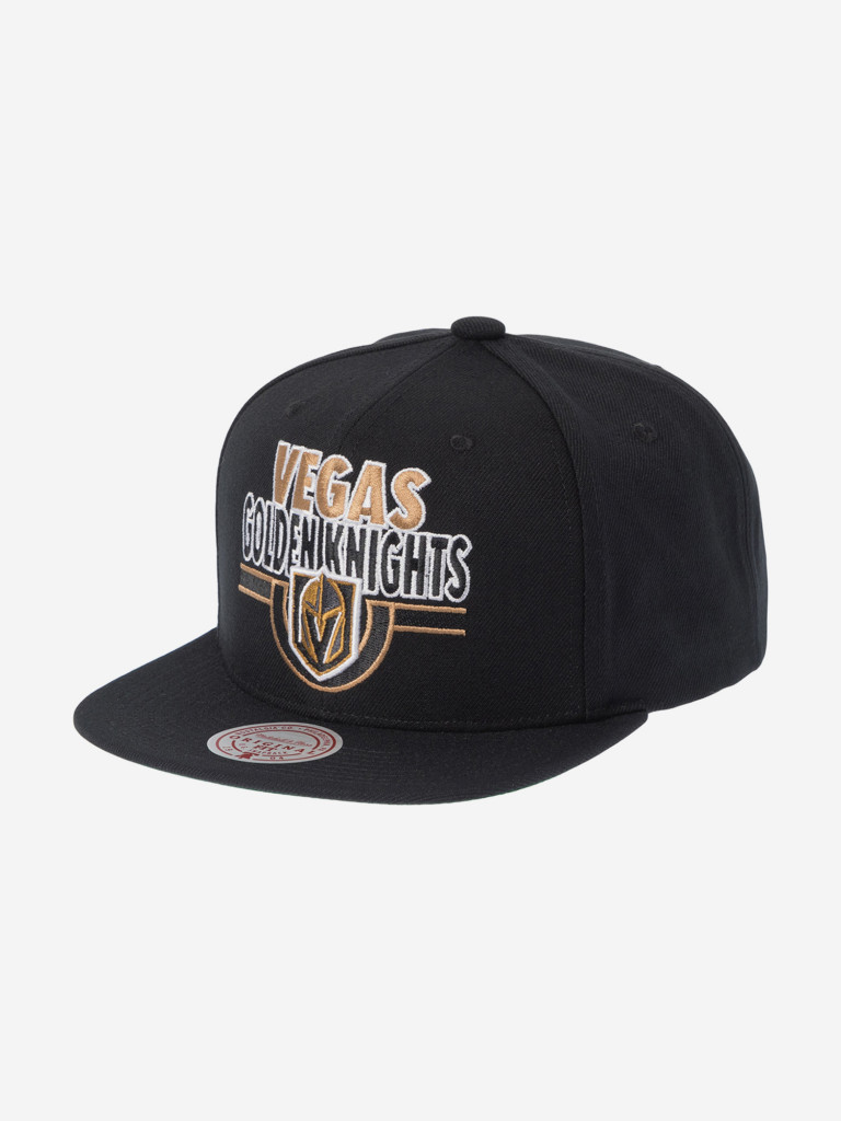 Бейсболка с прямым козырьком MITCHELL NESS HS9731-VGKBLCK Vegas Golden Knights NHL