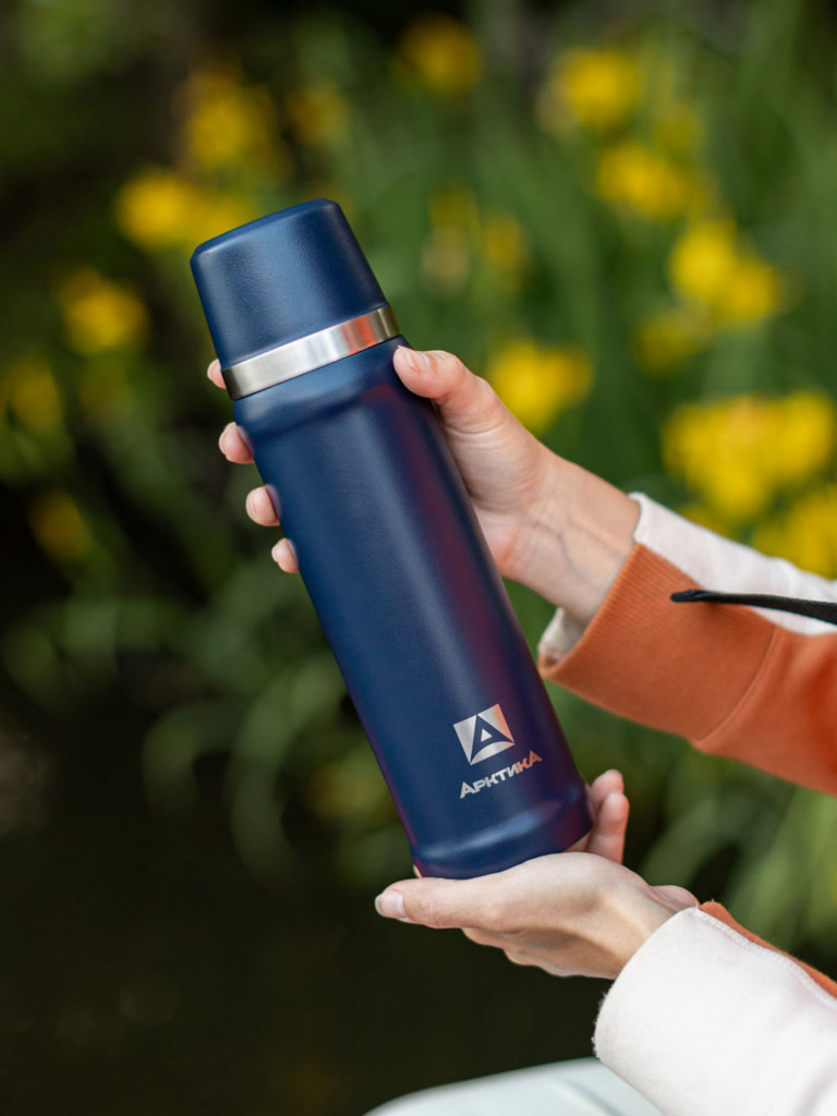 Термос 2 в 1 для напитковАрктика, 600 мл, арт.111-600, синий