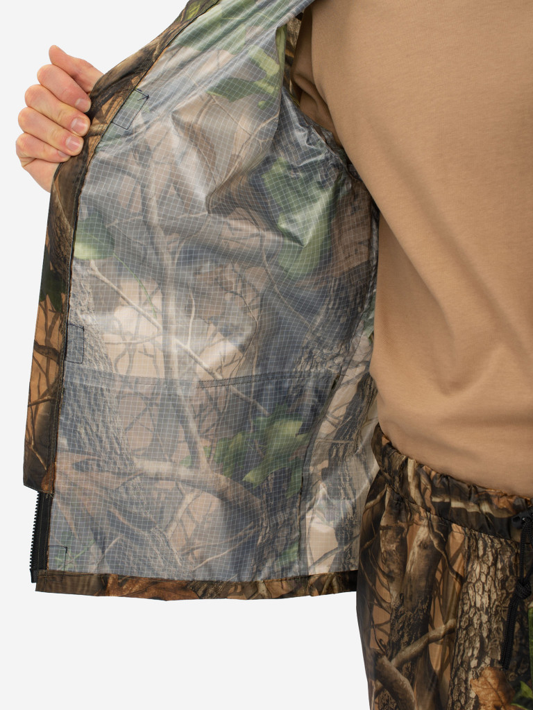 Костюм-дождевик мужской Huntsman ВВЗ Склон-2 для рыбалки и охоты, ткань таффета 3000 мм вод.ст.