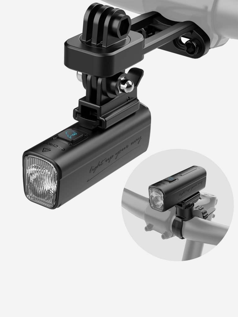 Фонарь велосипедный GACIRON Kiwi-400, цвет черный