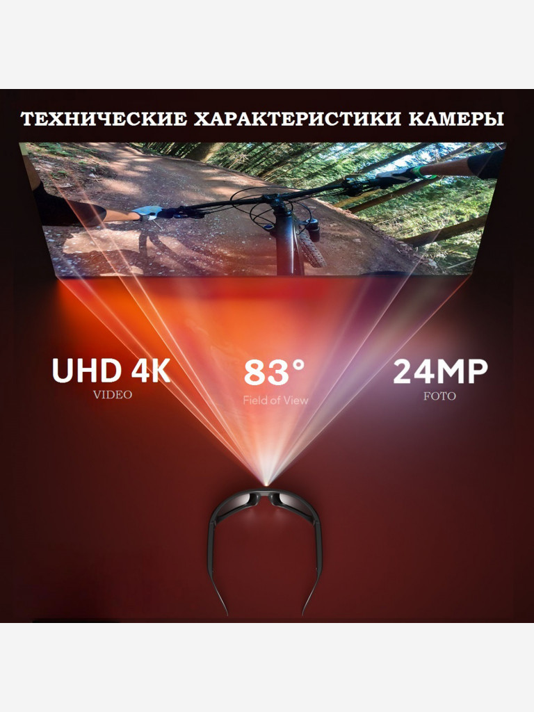 Цифровая камера-очки X-TRY XTG441 UHD REAL 4K, 128 GB CRISTAL