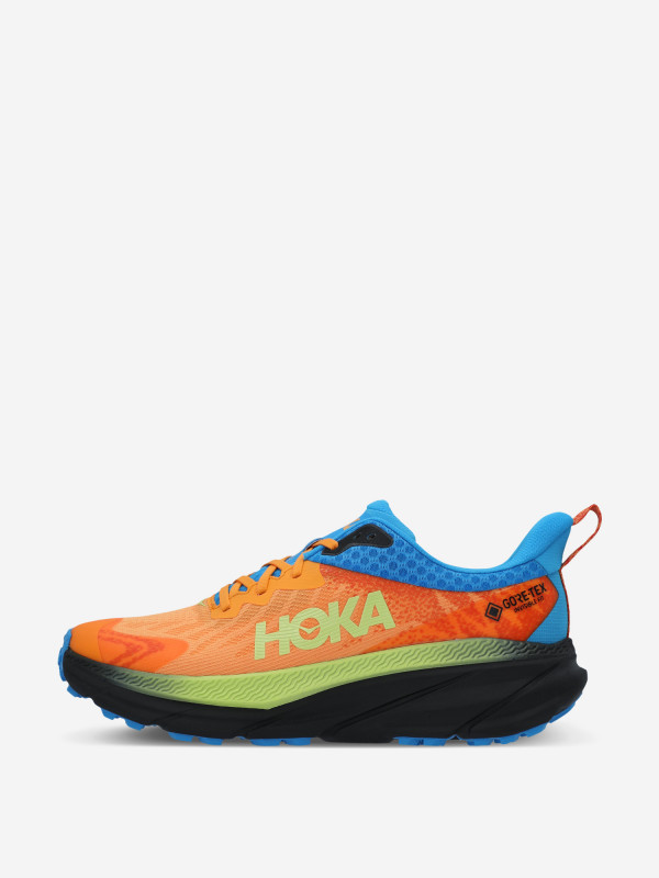 Кроссовки мужские Hoka One One Challenger ATR 7 GTX оранжевый/голубой/черный цвет — купить за 19679 руб. со скидкой 20 %, отзывы в интернет-магазине Спортмастер