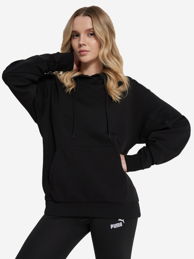 фото Худи женское puma relaxed, черный
