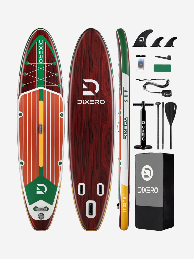 Надувной сапборд DIXERO DARK WOOD 11' (335×84×15 см), двухслойный