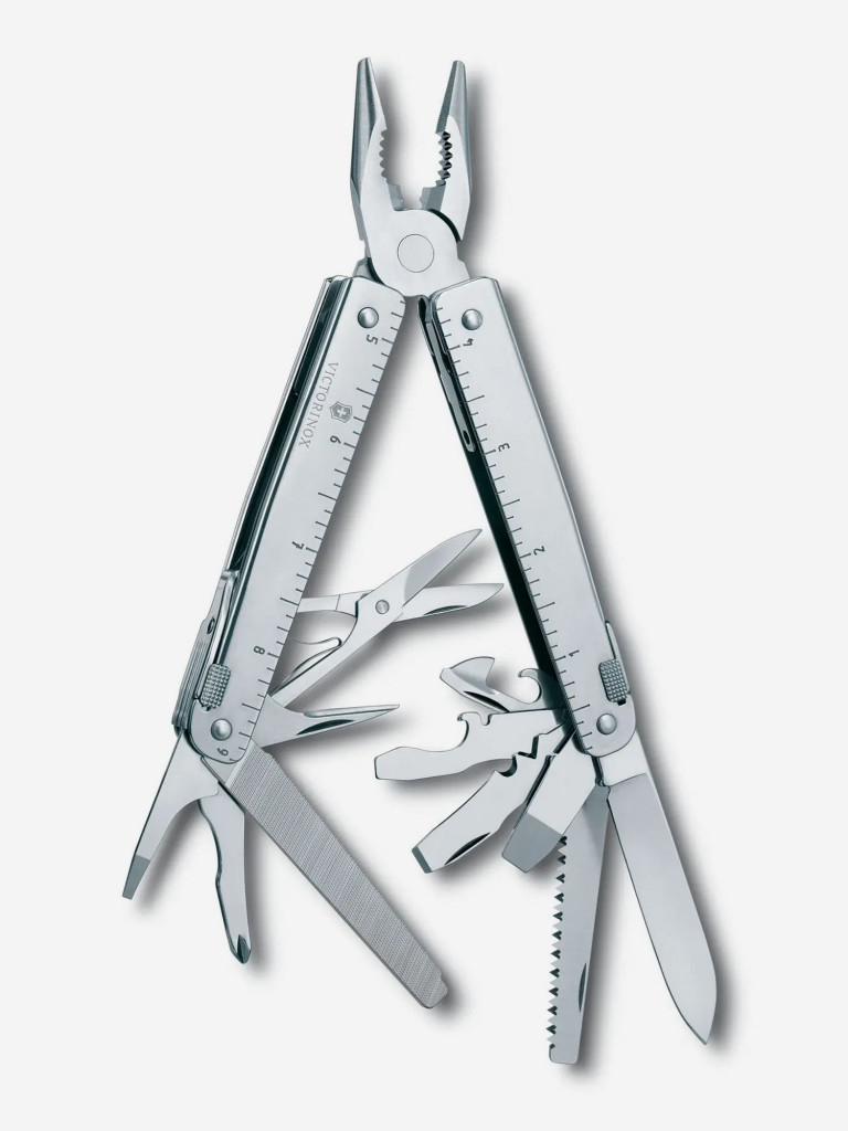 Мультиинструмент складной Victorinox SwissTool 27, 115 мм, 27 функций, кожаный чехол