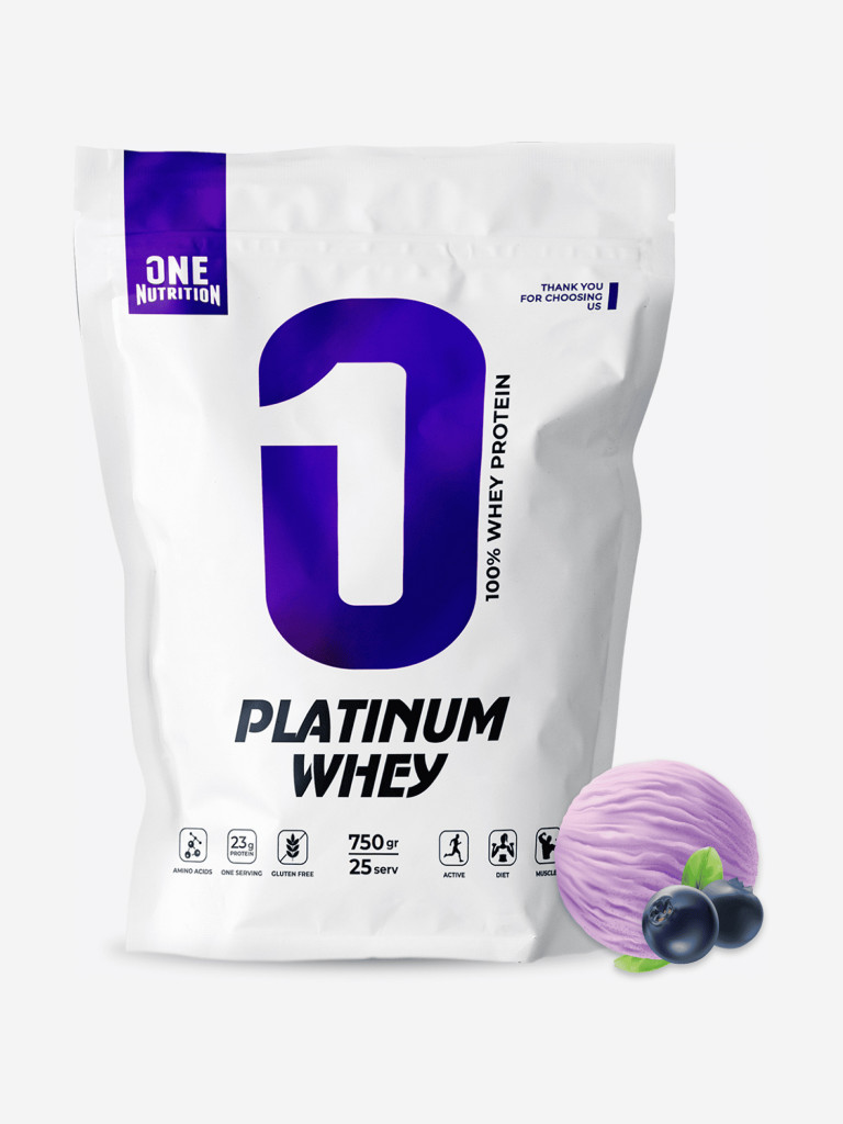 Сывороточный протеин, One Nutrition, 750 г, черника со сливками