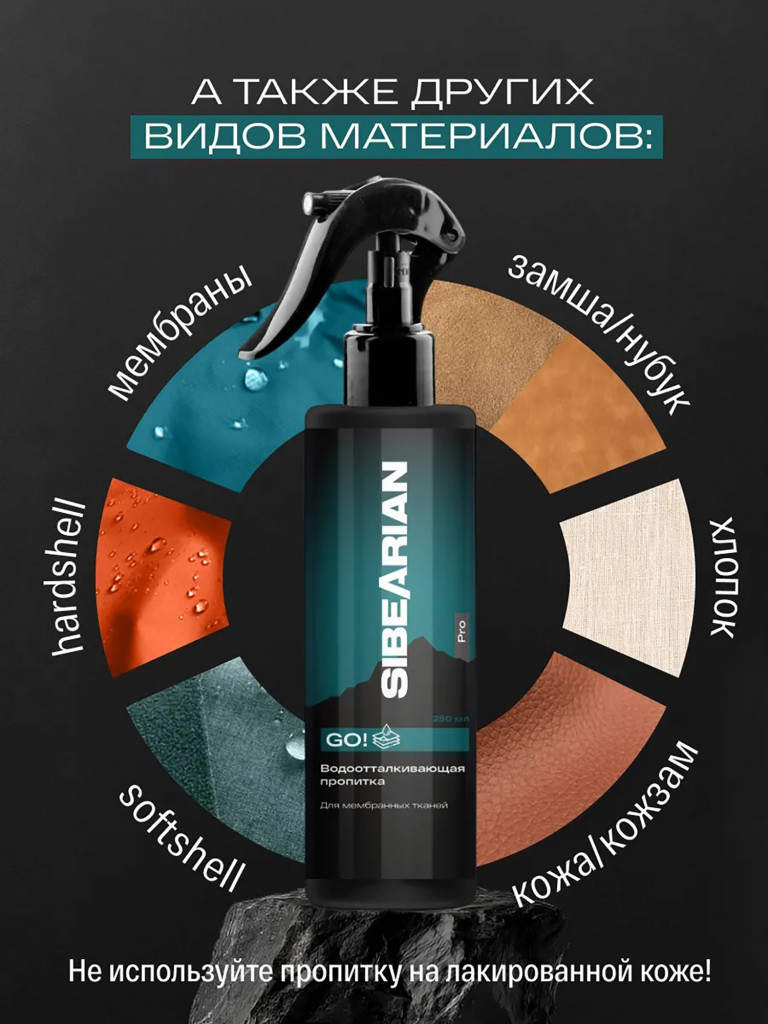SIBEARIAN PRO GO! Водоотталкивающая пропитка 250 мл