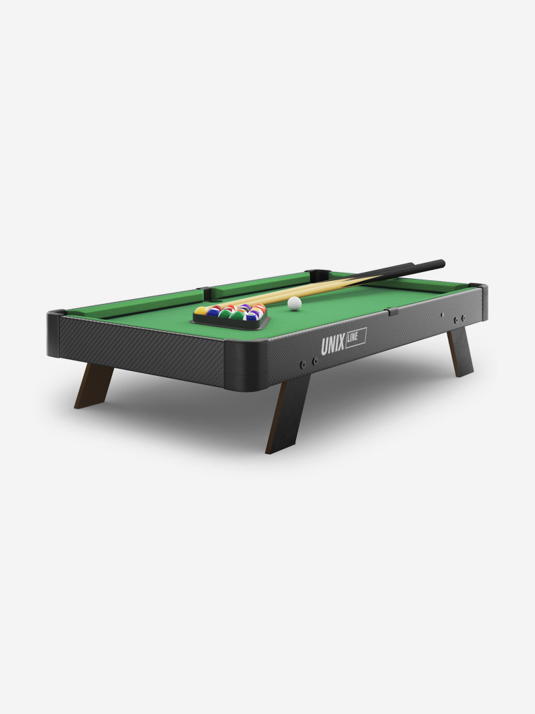 Игровой стол UNIX Line Мини Бильярд настольный 88х47 cм, черный