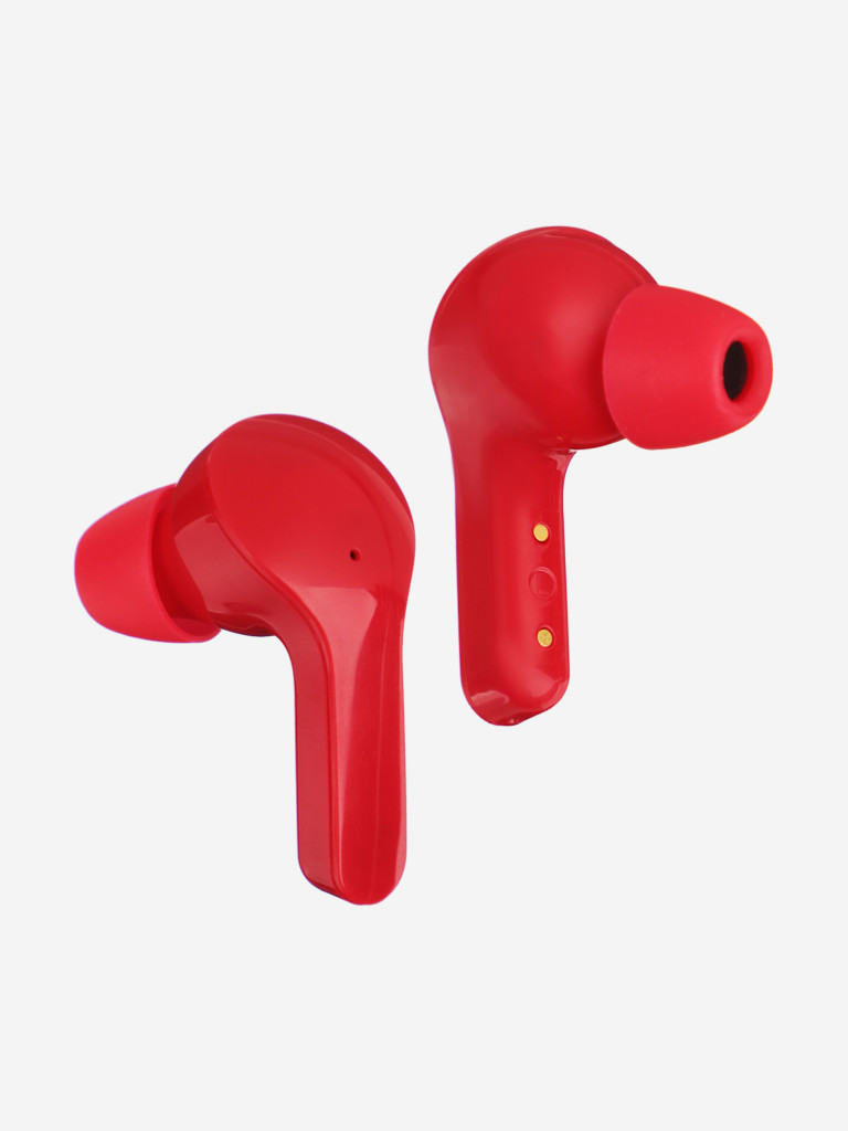 BY Наушники беспроводные TWS COLOR, 30/300мАч, BT5.1, индикатор заряда, красный