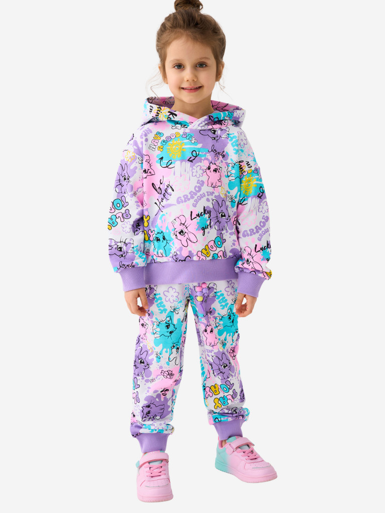 Комплект для девочек: худи, брюки PlayToday