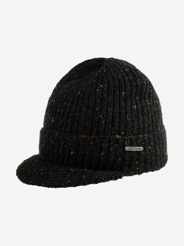 Шапка с козырьком STETSON 8599361 BEANIE WOOL (коричневый)