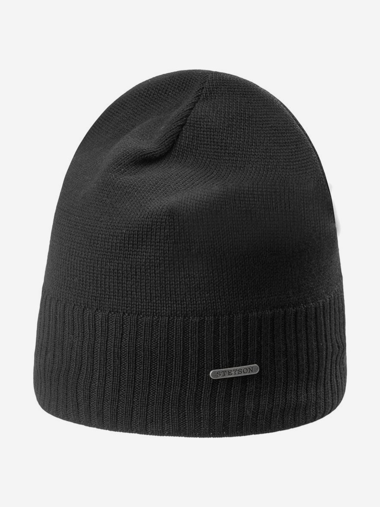 Шапка без отворота STETSON 8599338 OVERSIZED MERINO (черный)