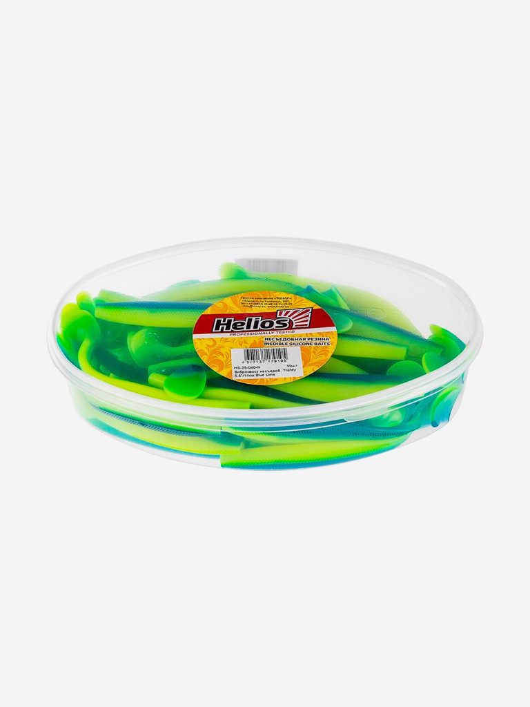 Мягкая приманка Helios Trofey, 5,5'' / 14 см, Blue Lime, 20 шт (HS-25-040-N-20)
