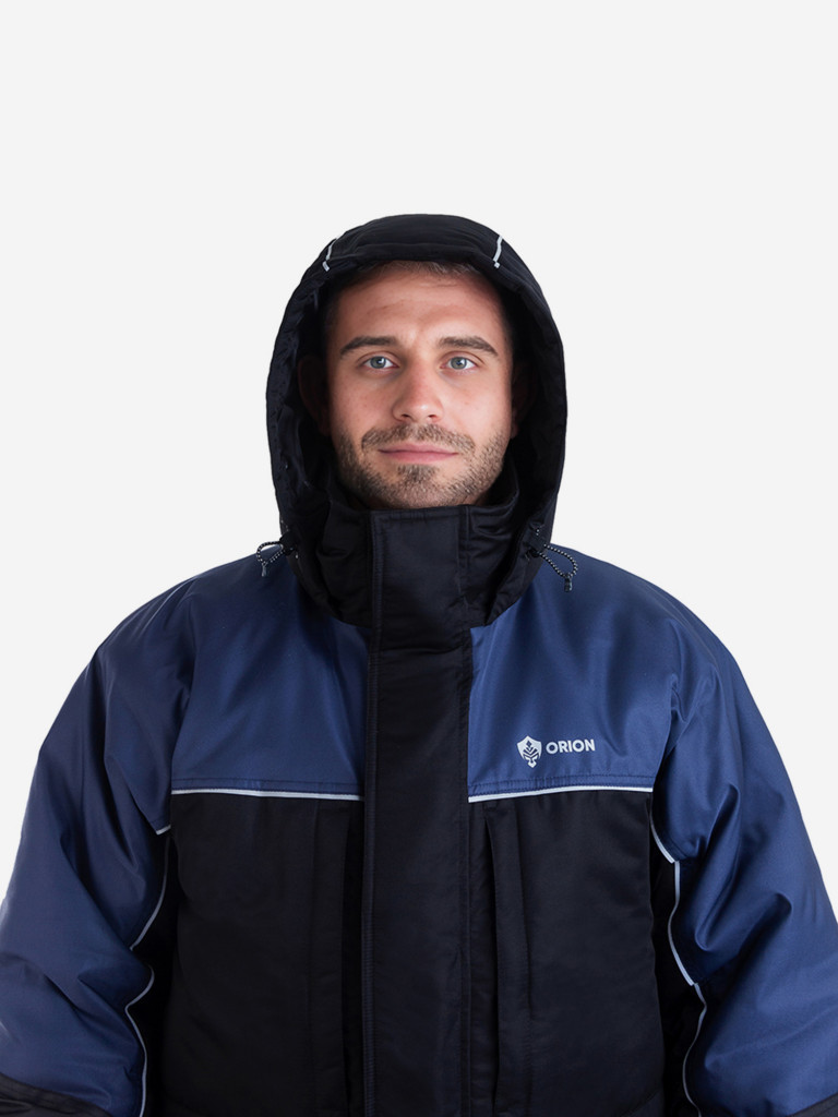 Костюм с полукомбинезоном зимний, таслан, ORION Active, Юпитер черный-т.синий