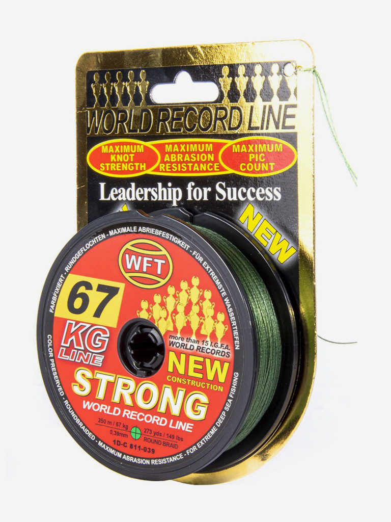 Шнур плетёный WFT KG STRONG Green 250/039