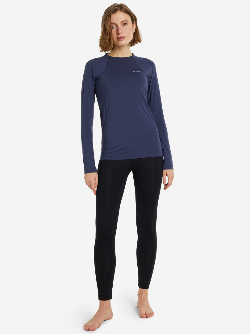 фото Термобелье верх женское columbia midweight stretch long sleeve top, синий