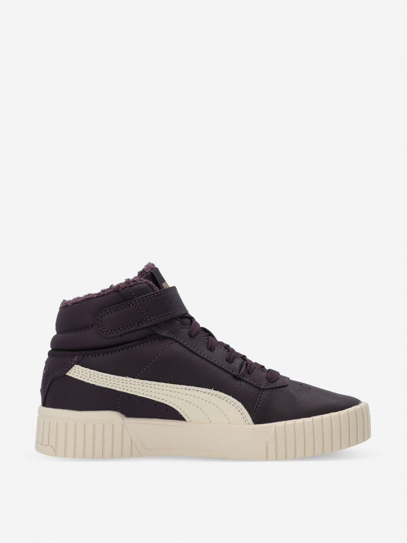 Кеды утепленные для девочек PUMA Carina 2.0 Mid WTR Jr 30891300299 Фиолетовый, размер 38,36,37.5,36.5,35,37, фото 5