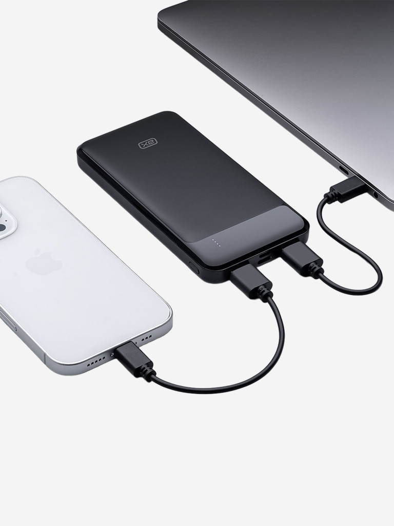 Внешний аккумулятор Type-C, 2xUSB, MicroUSB 10000 мА-ч, 10Вт