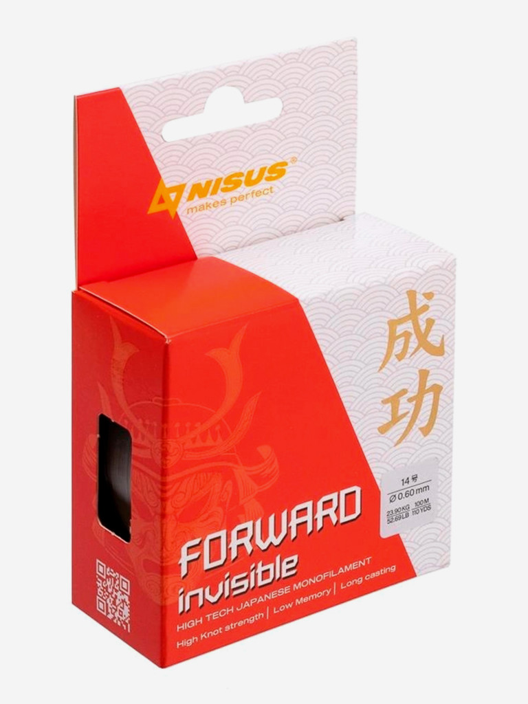 Леска для рыбалки Nisus FORWARD Invisible Nylon 0,600мм, 100м, 23,9кг, прозрачный