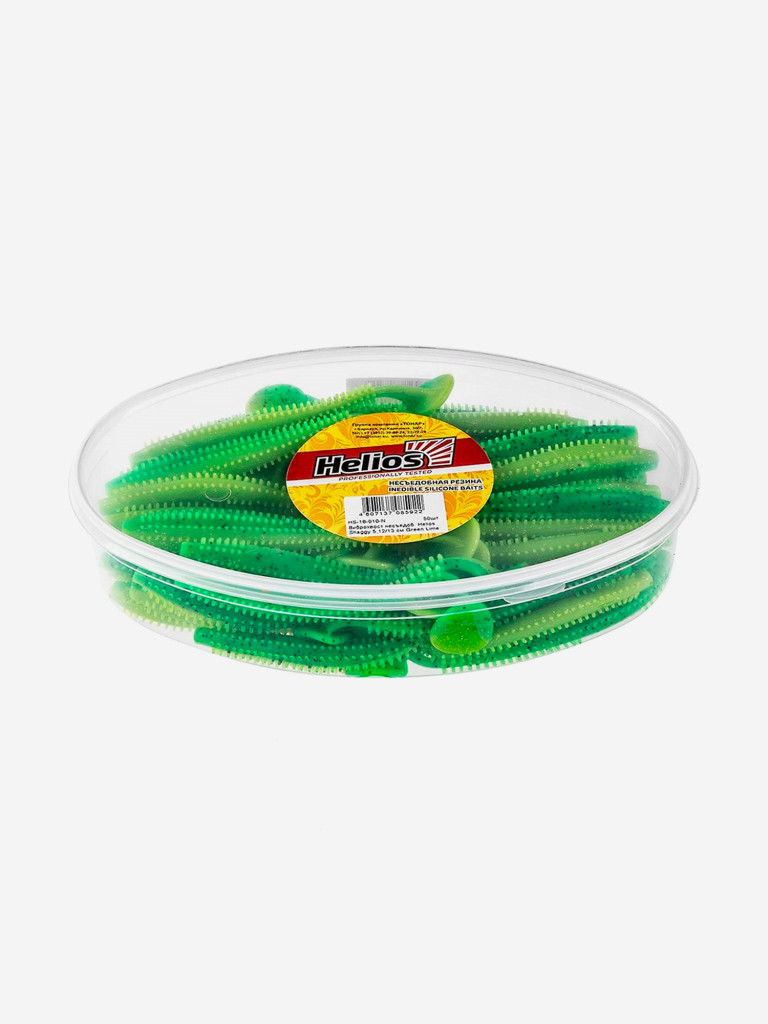Мягкая приманка Helios Shaggy, 5,12'' / 13 см, Green Lime, 50 шт (HS-18-010-N)
