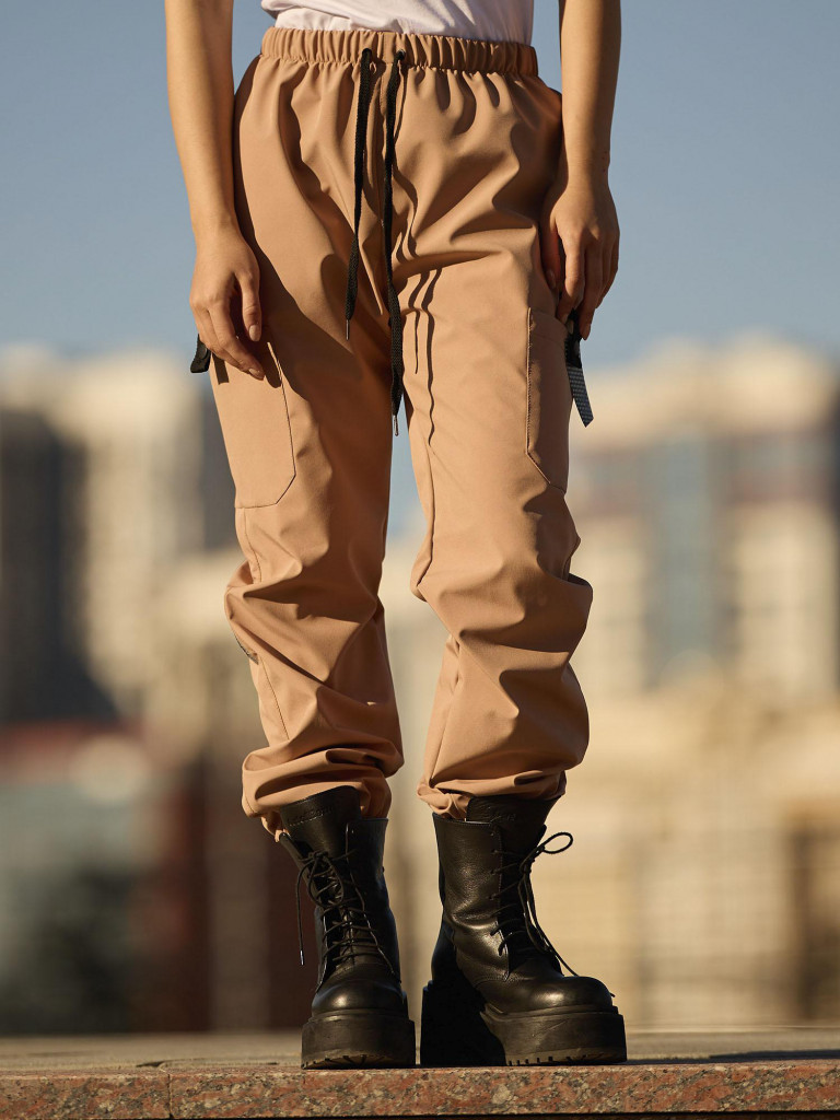 Брюки софтшелл для девочки batik Тони молочный шоколад