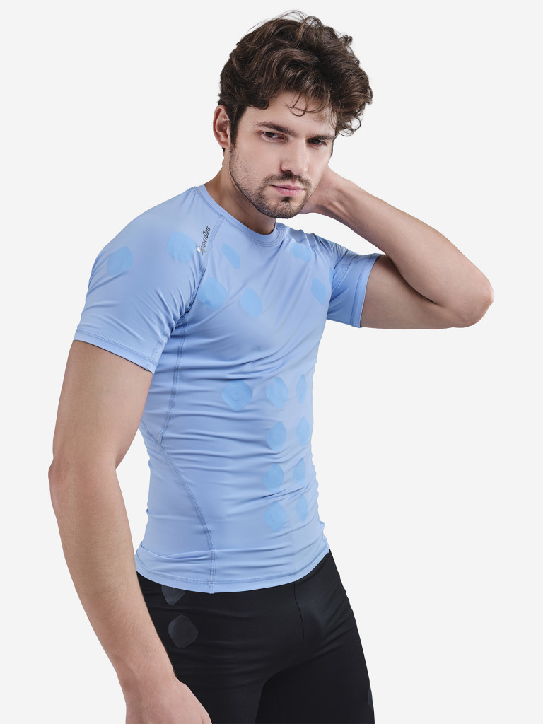 Компрессионная футболка-суппорт спины SportDots, мужская,TSH-BU