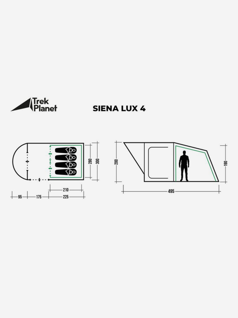 Четырехместная кемпинговая палатка Siena Lux 4