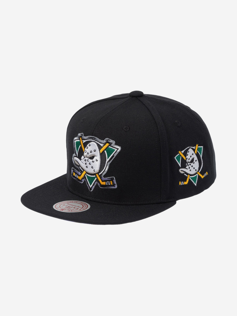 Бейсболка с прямым козырьком MITCHELL NESS HS11482-ADUBLCK Anaheim Ducks NHL (черный)